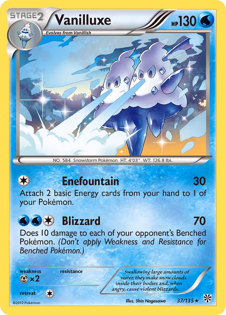 Vanilluxe 37/135 Pokemon card