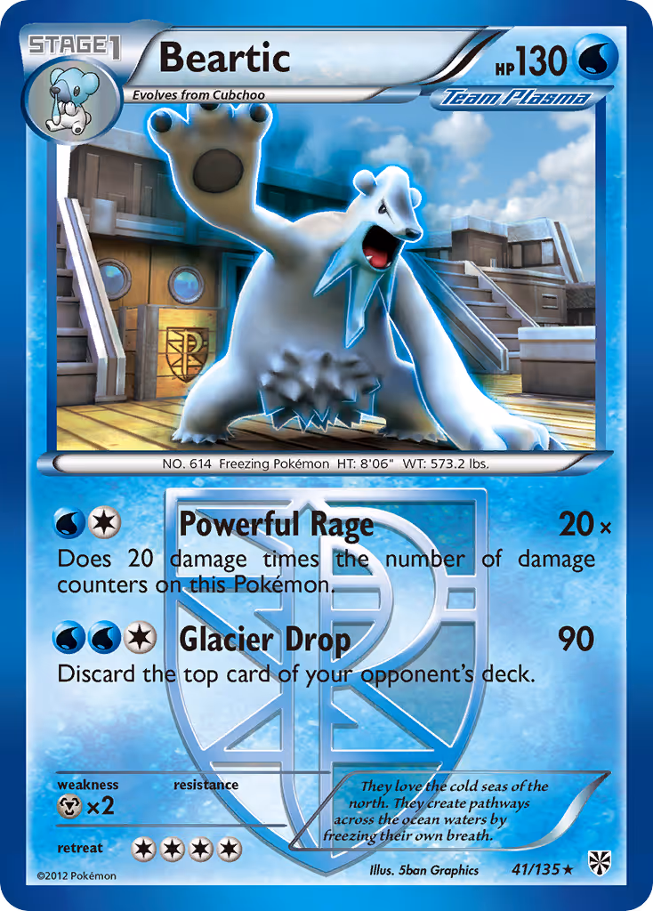 Beartic 41/135 Pokemon card