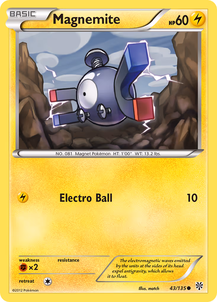 Magnemite 43/135 Pokemon card