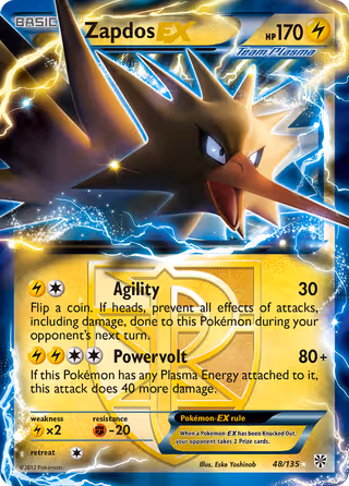 Zapdos-EX 48/135 Pokemon card