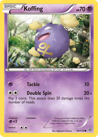 Koffing 56/135 Pokemon card