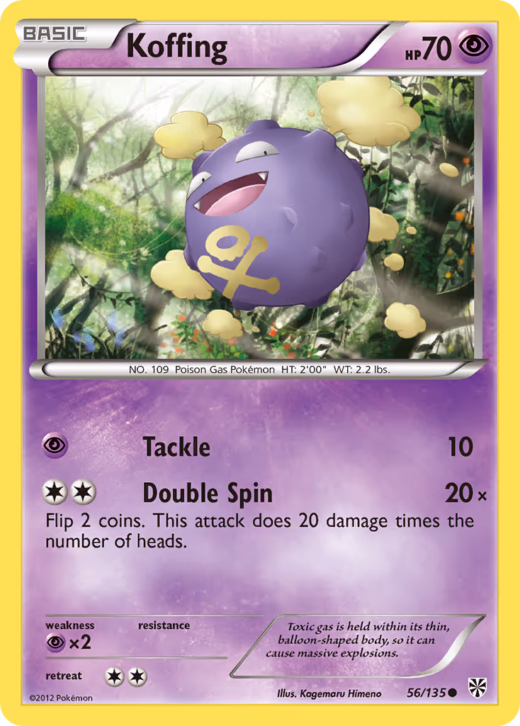 Koffing 56/135 Pokemon card