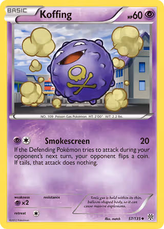 Koffing 57/135 Pokemon card