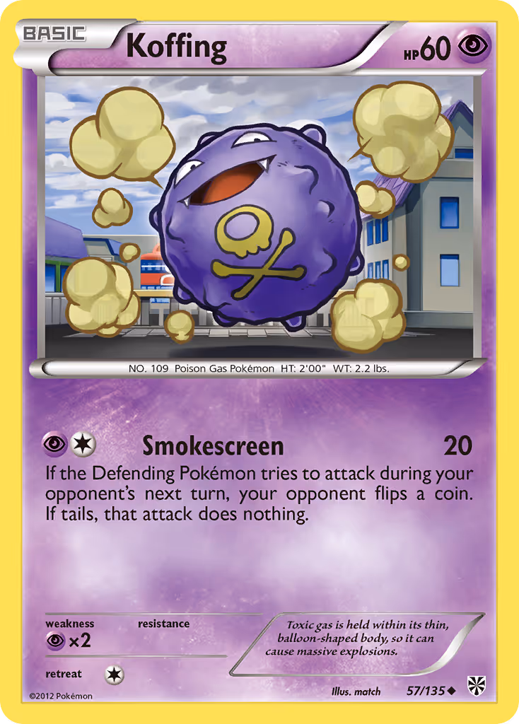 Koffing 57/135 Pokemon card