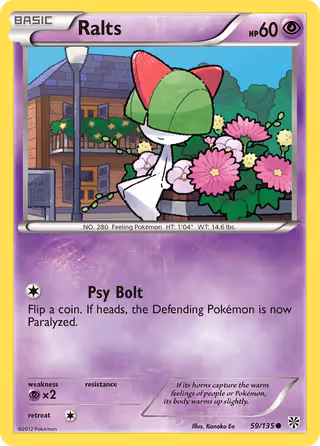 Ralts 59/135 Pokemon card