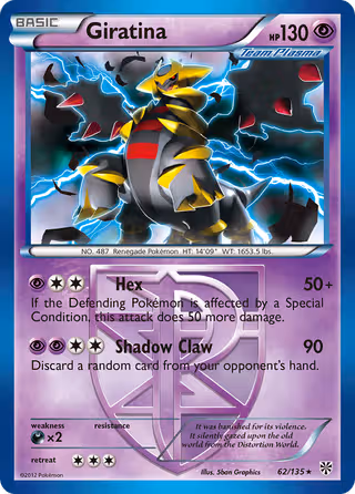 Giratina 62/135 Pokemon card