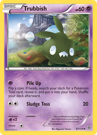 Trubbish 63/135 Pokemon card
