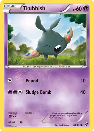 Trubbish 64/135 Pokemon card