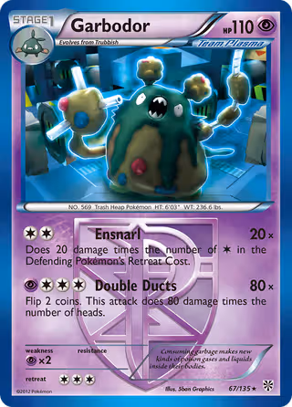 Garbodor 67/135 Pokemon card