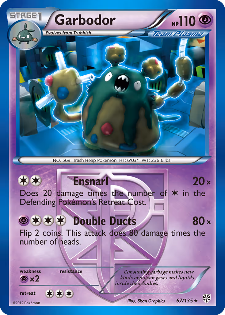 Garbodor 67/135 Pokemon card