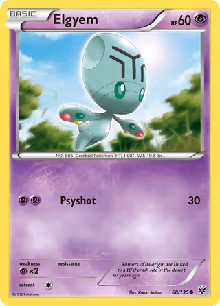 Elgyem 68/135 Pokemon card