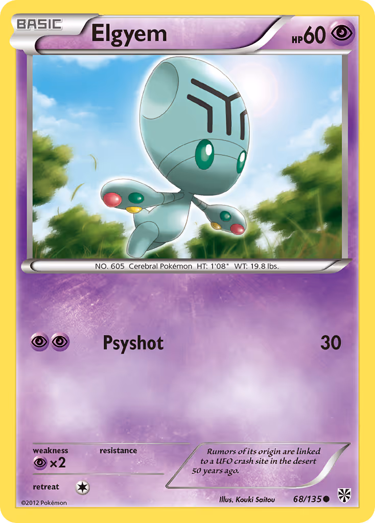 Elgyem 68/135 Pokemon card
