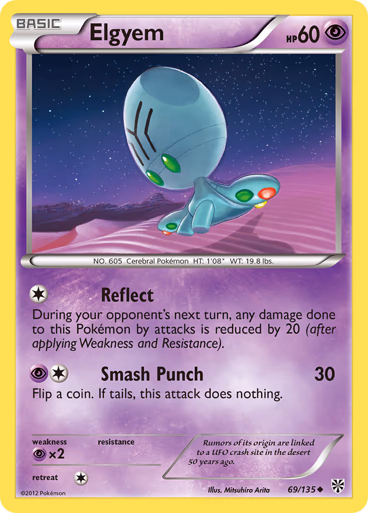 Elgyem 69/135 Pokemon card