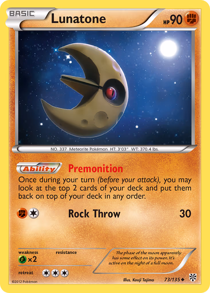 Lunatone 73/135 Pokemon card