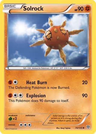 Solrock 74/135 Pokemon card