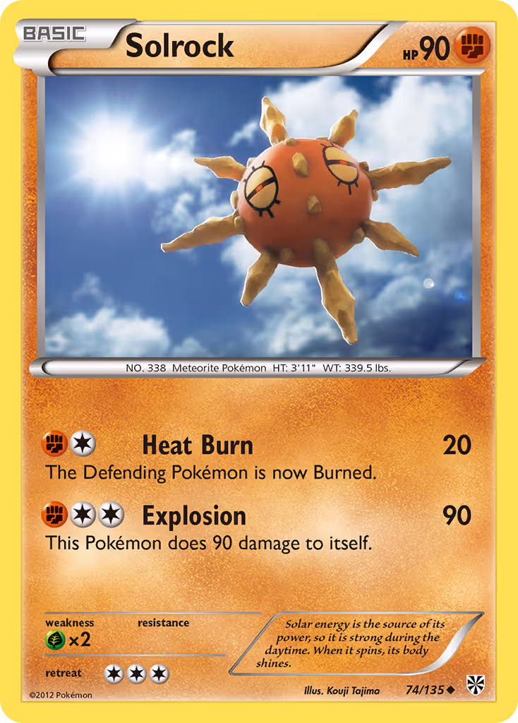 Solrock 74/135 Pokemon card
