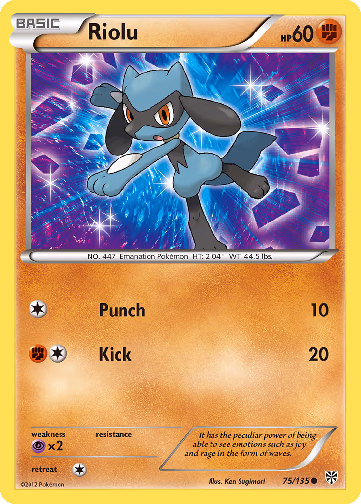 Riolu 75/135 Pokemon card