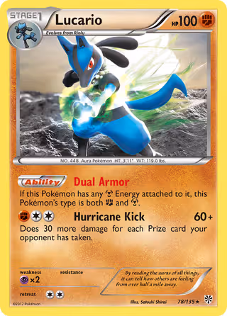 Lucario 78/135 Pokemon card