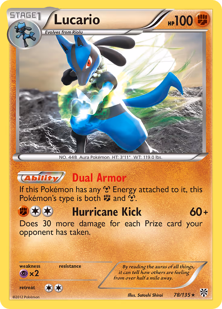 Lucario 78/135 Pokemon card