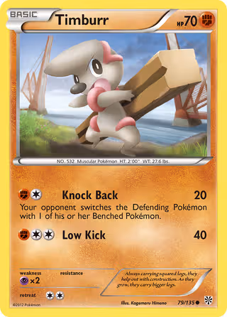 Timburr 79/135 Pokemon card