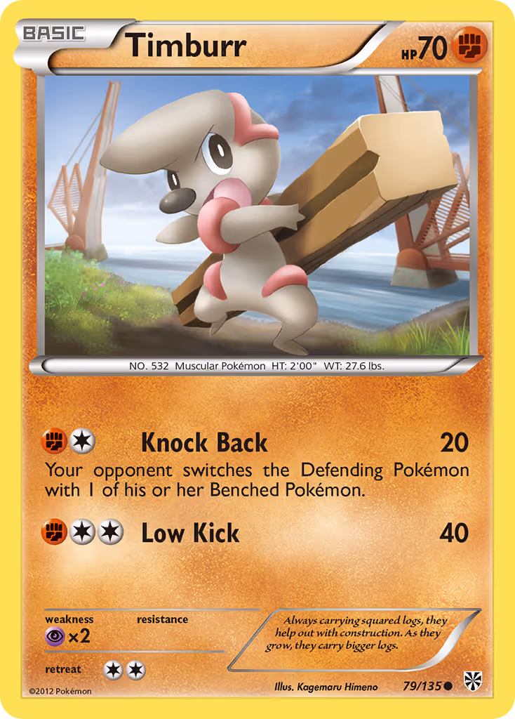 Timburr 79/135 Pokemon card