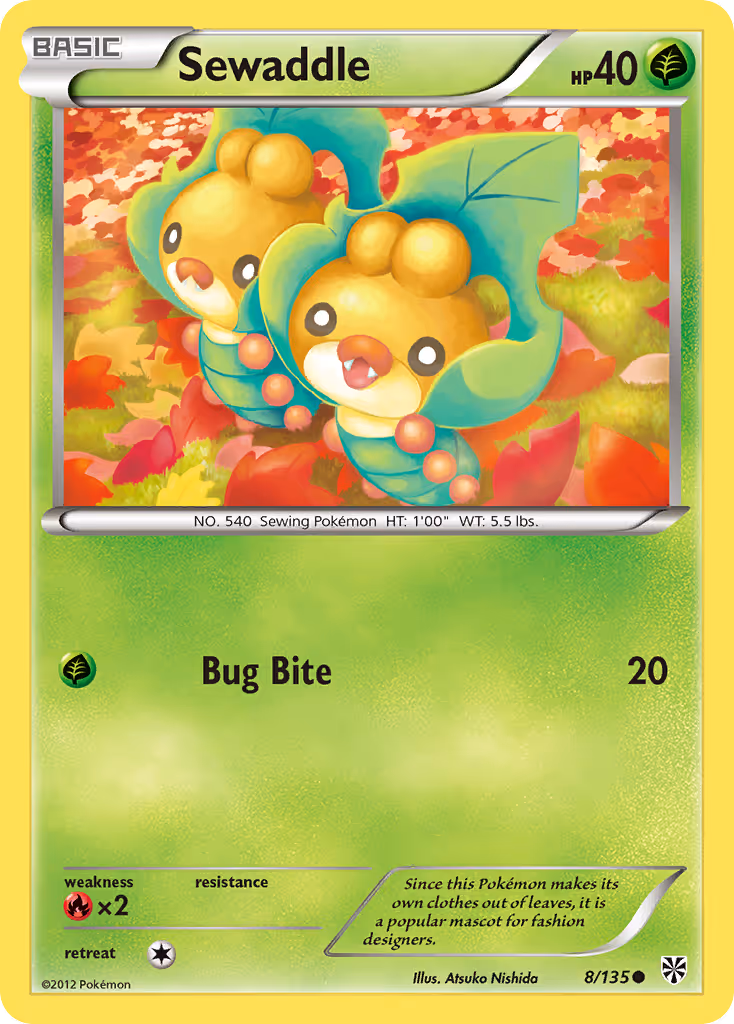 Sewaddle 8/135 Pokemon card
