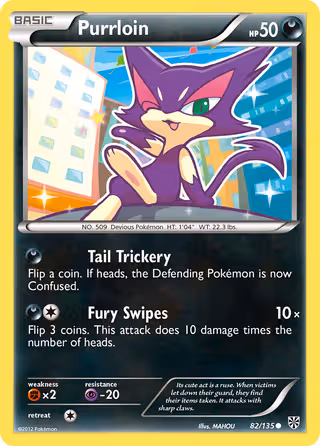 Purrloin 82/135 Pokemon card