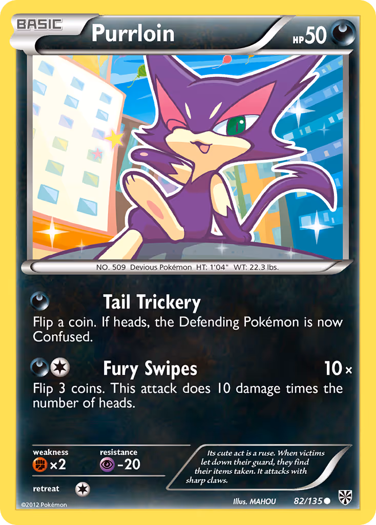 Purrloin 82/135 Pokemon card