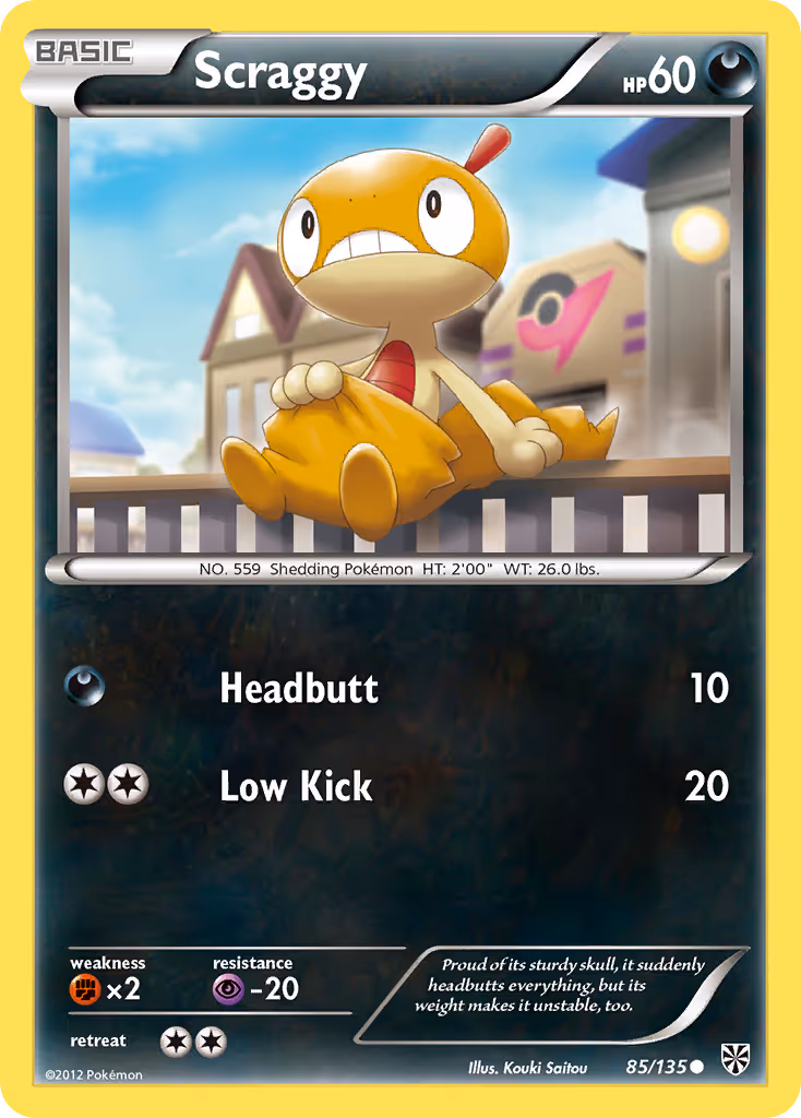 Scraggy 85/135 Pokemon card