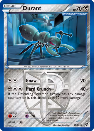 Durant 91/135 Pokemon card