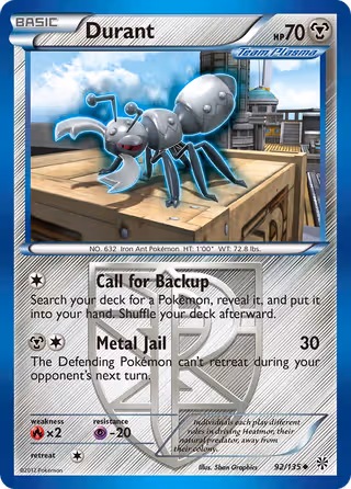 Durant 92/135 Pokemon card