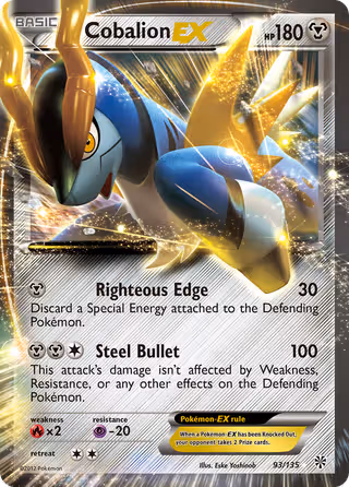 Cobalion-EX 93/135 Pokemon card