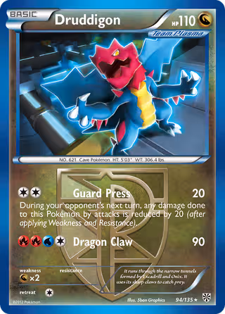Druddigon 94/135 Pokemon card