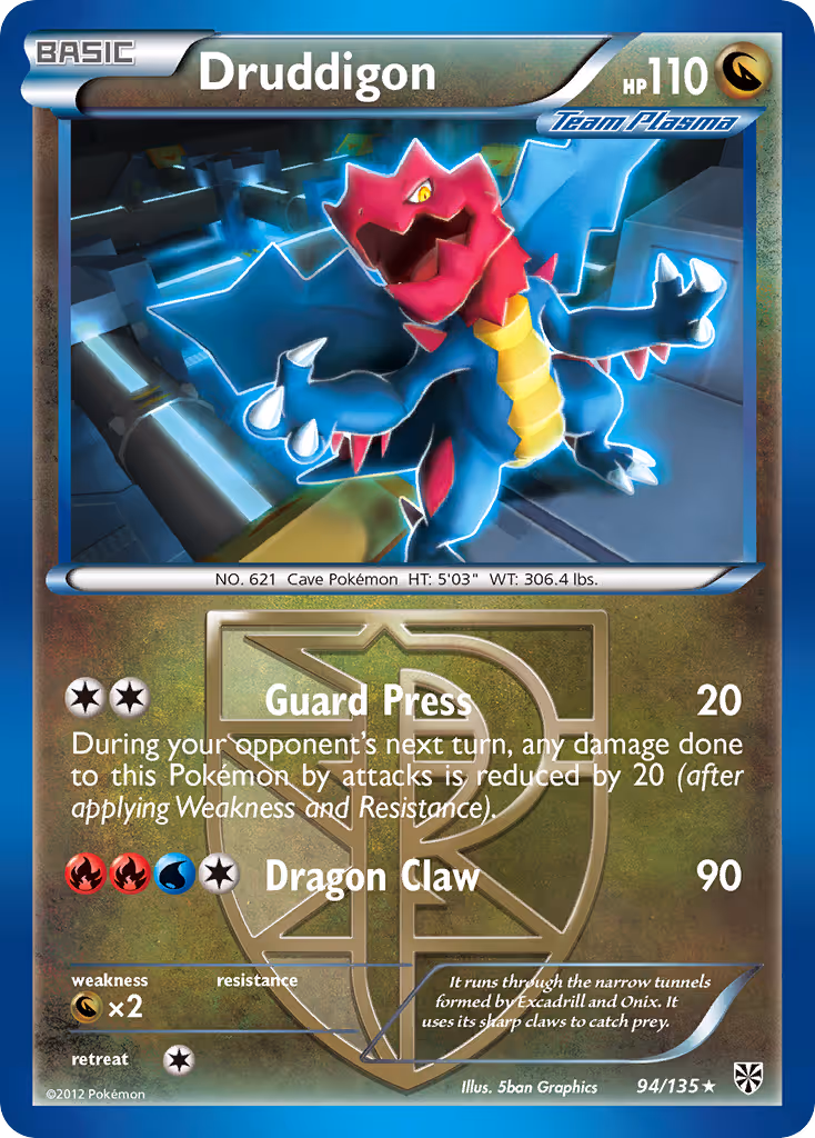 Druddigon 94/135 Pokemon card