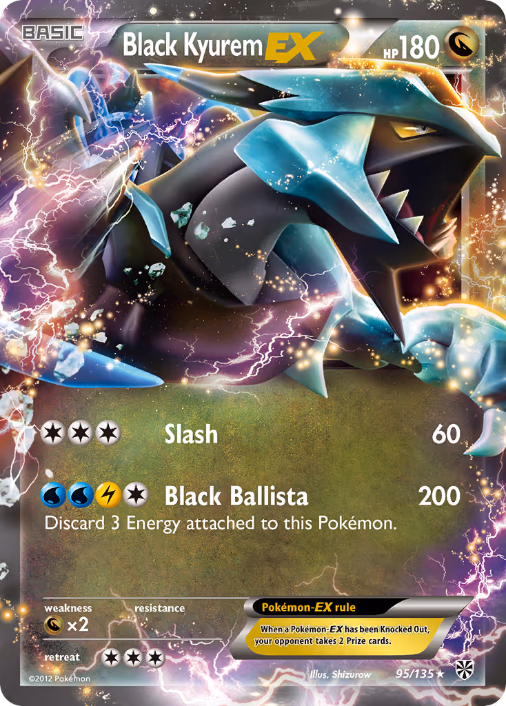 Black Kyurem-EX 95/135 Pokemon card