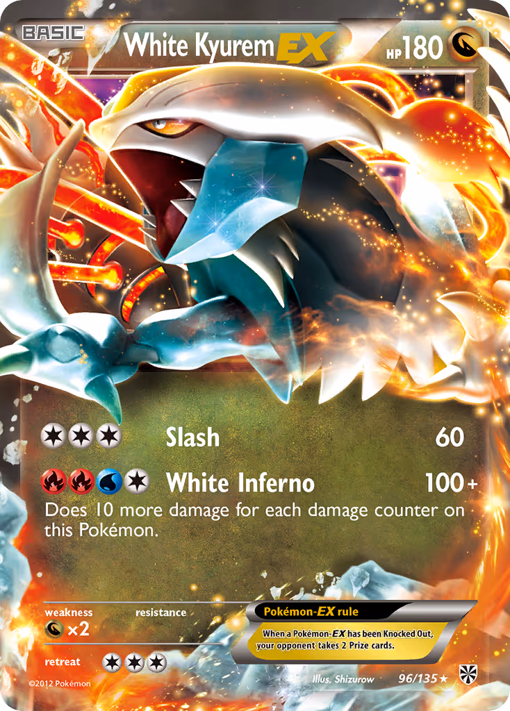 White Kyurem-EX 96/135 Pokemon card