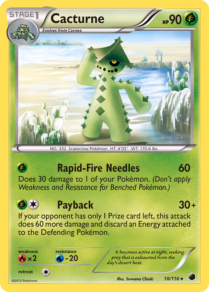 Cacturne 10/116 Pokemon card