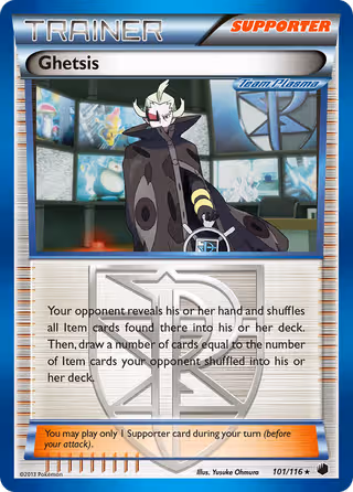 Ghetsis 101/116 Pokemon card