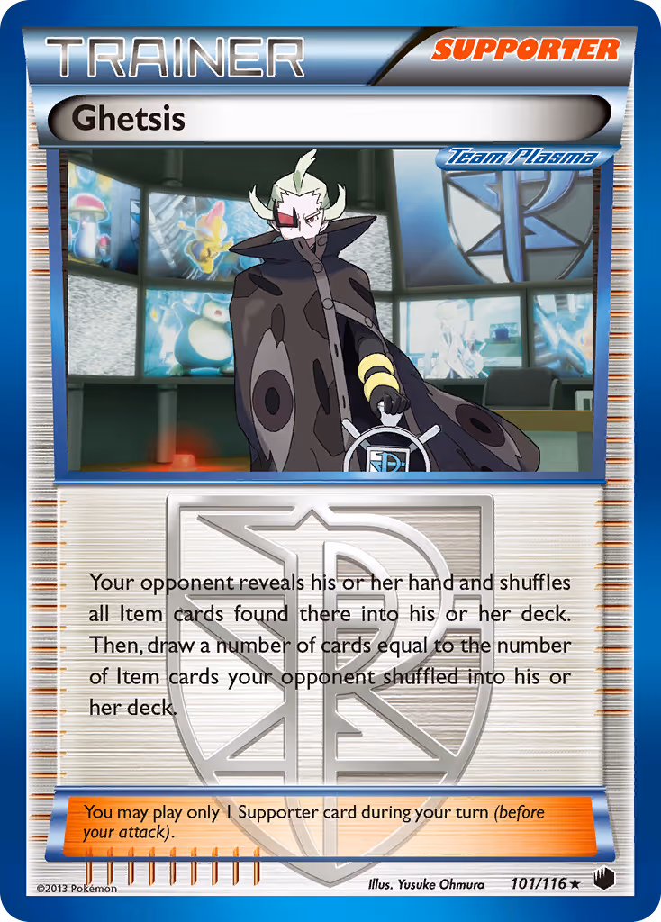 Ghetsis 101/116 Pokemon card