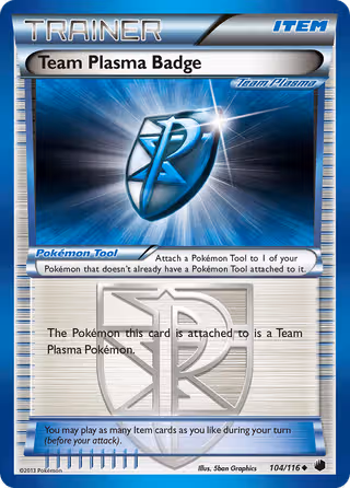 Team Plasma Badge 104/116 Pokemon card