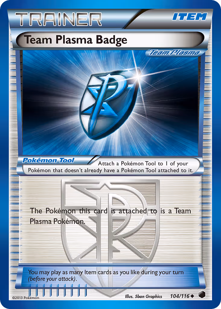 Team Plasma Badge 104/116 Pokemon card