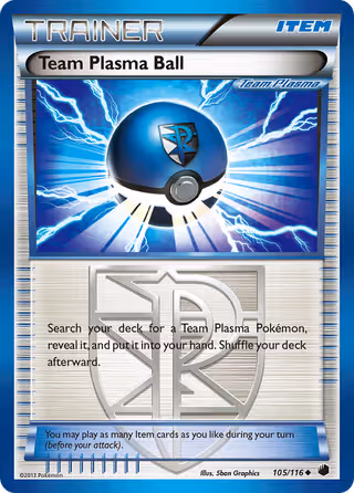 Team Plasma Ball 105/116 Pokemon card