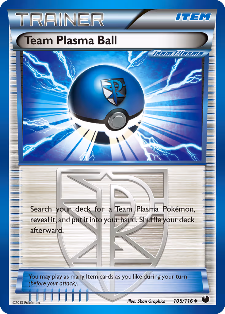Team Plasma Ball 105/116 Pokemon card