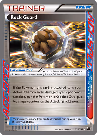 Rock Guard 108/116 Pokemon card