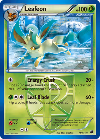 Leafeon 11/116 Pokemon card