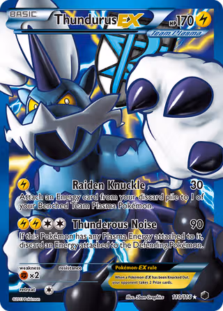 Thundurus-EX 110/116 Pokemon card