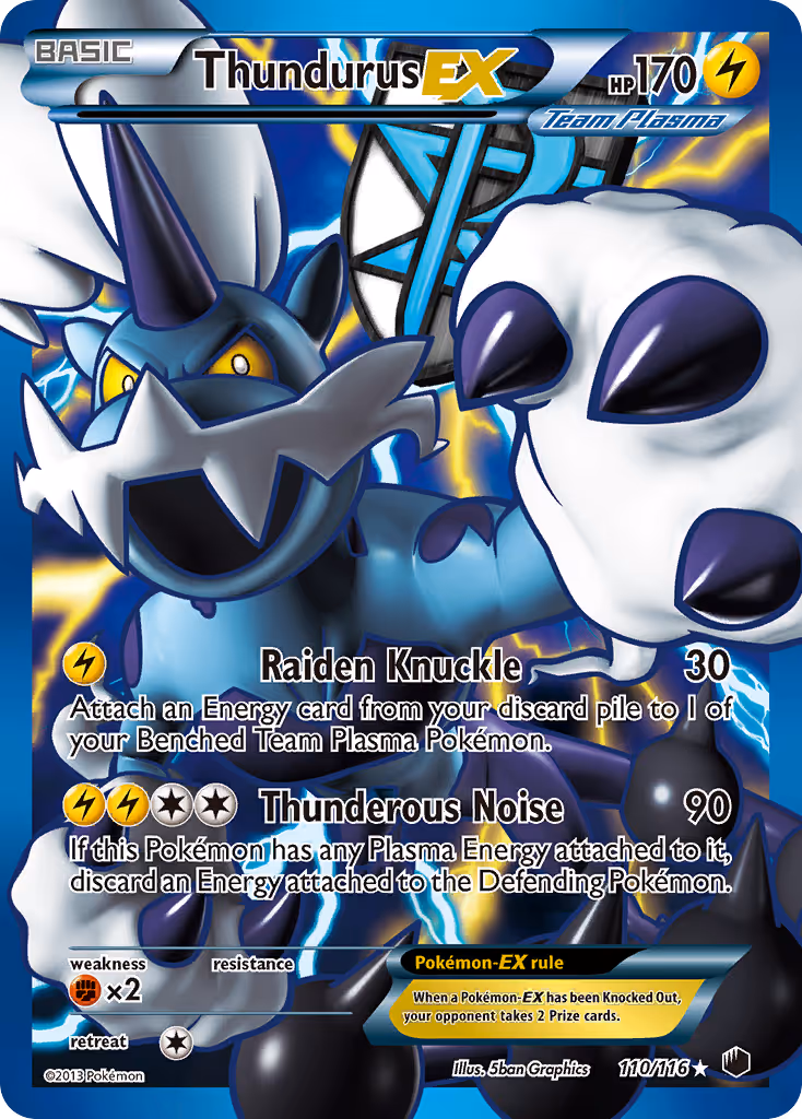 Thundurus-EX 110/116 Pokemon card