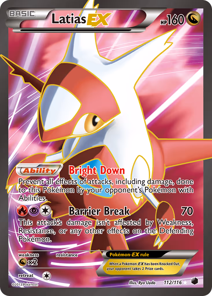 Latias-EX 112/116 Pokemon card