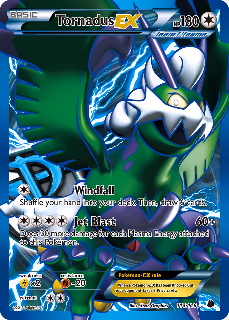 Tornadus-EX 114/116 Pokemon card