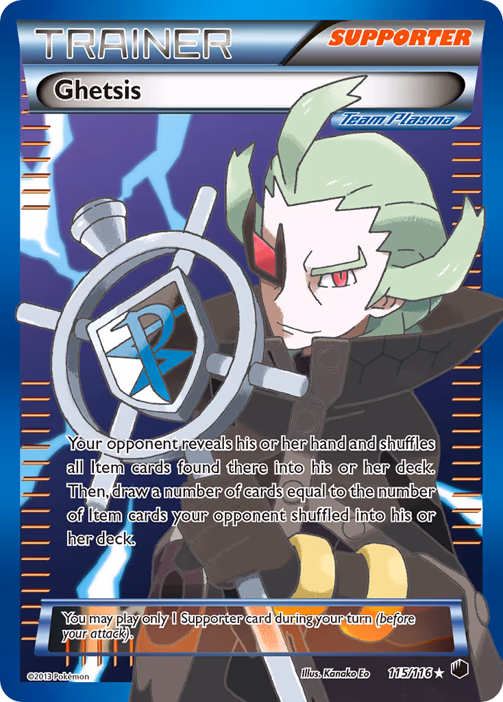 Ghetsis 115/116 Pokemon card